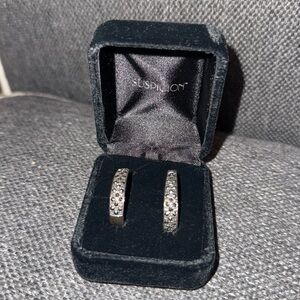 Suspicion black sterling silver Diamond Earrings.